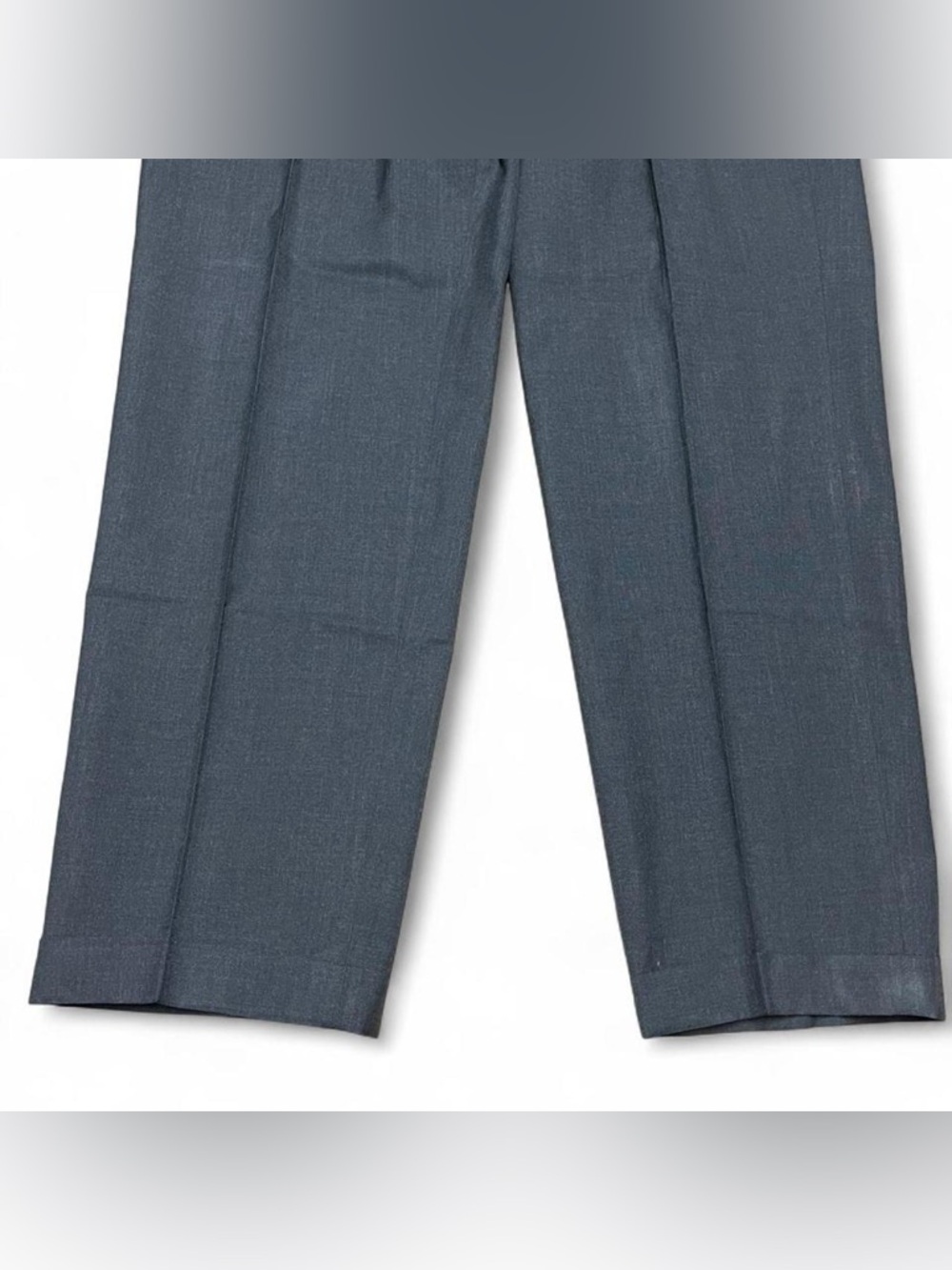VTG J Crew Oarsman Pants Men 34x32 Wool Cuffed Straight Leg Regular Fit Charcoal - Picture 3 of 9